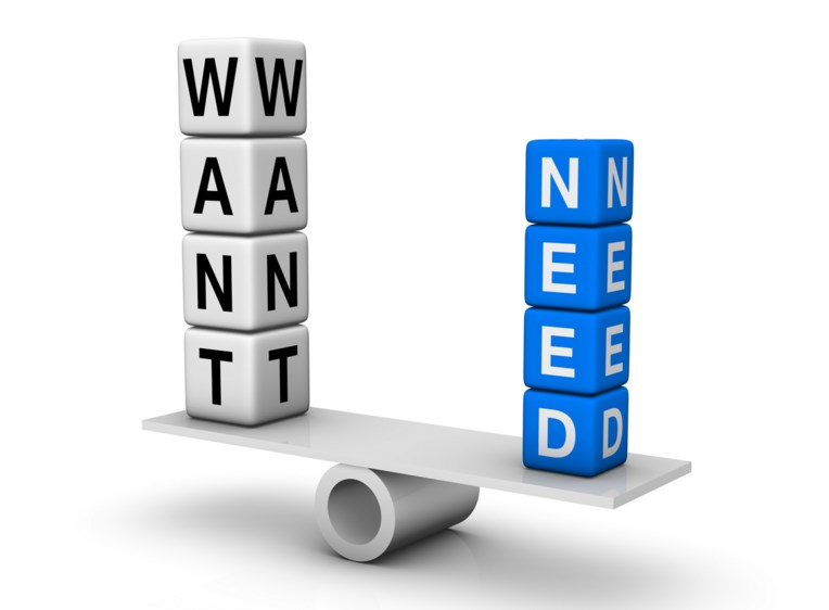 Kebutuhan lebih utama dibandingkan keinginan Sumber: tannerfriedman.com