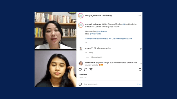 IG Live @Merajut_Indonesia dengan Nadia Nesa
